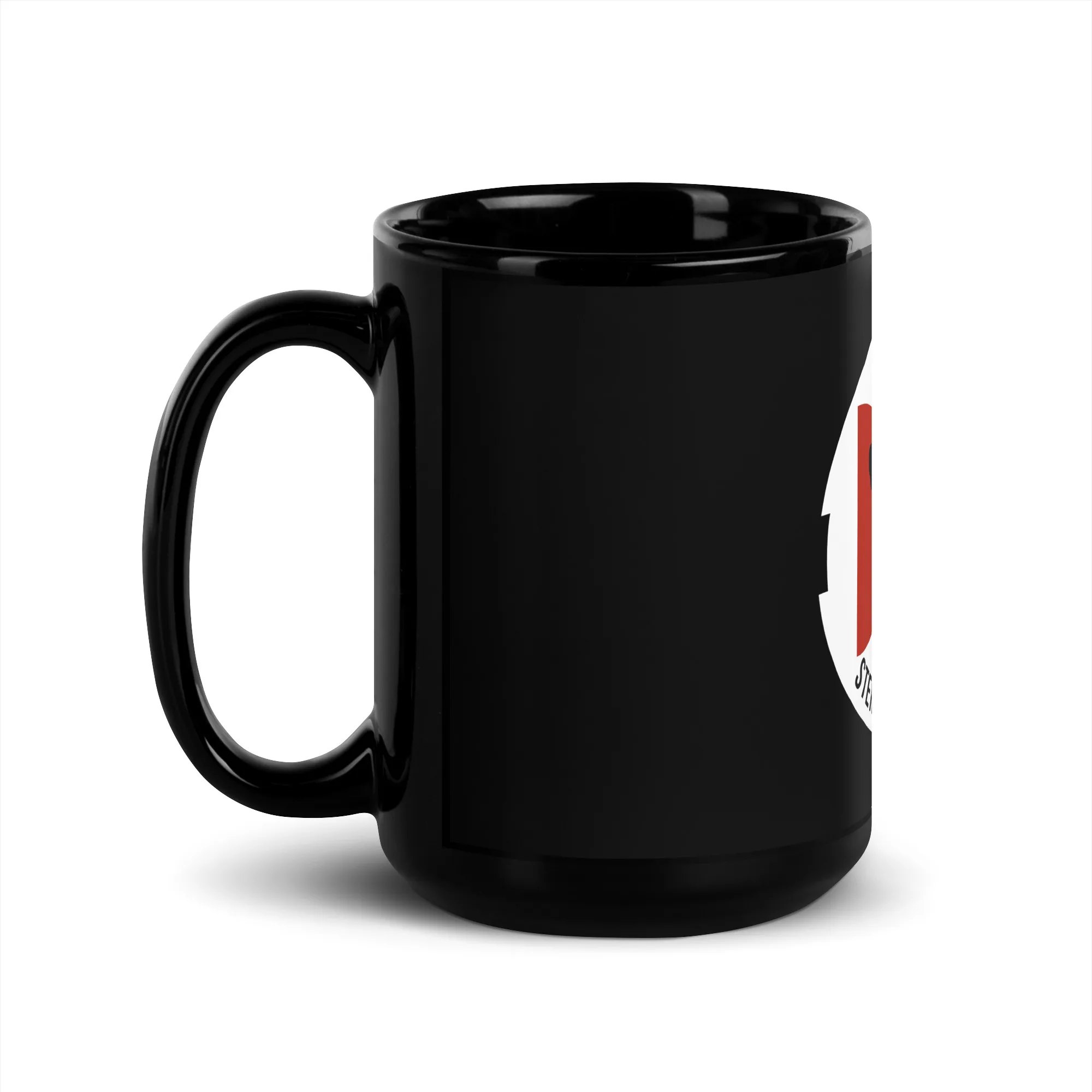Schwarze glänzende Tasse – Bild 4