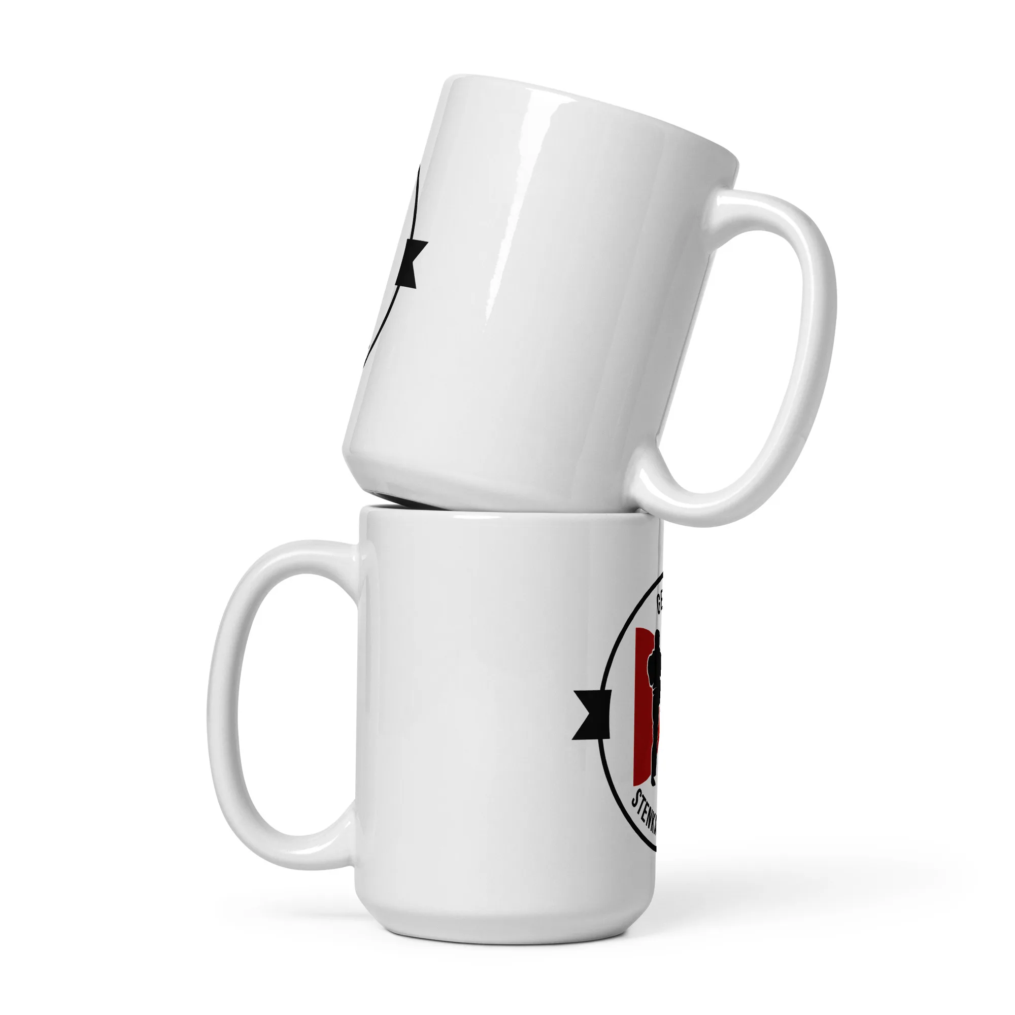 Weiße, glänzende Tasse – Bild 2