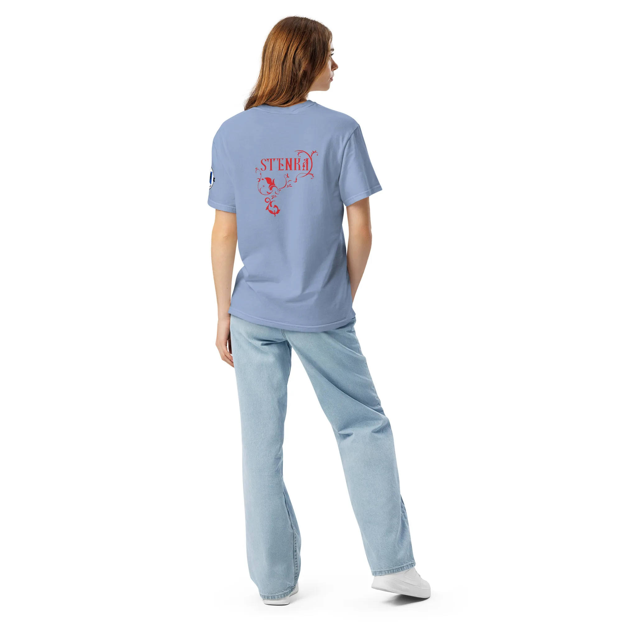 Schweres textilgefärbtes Unisex-T-Shirt – Bild 6