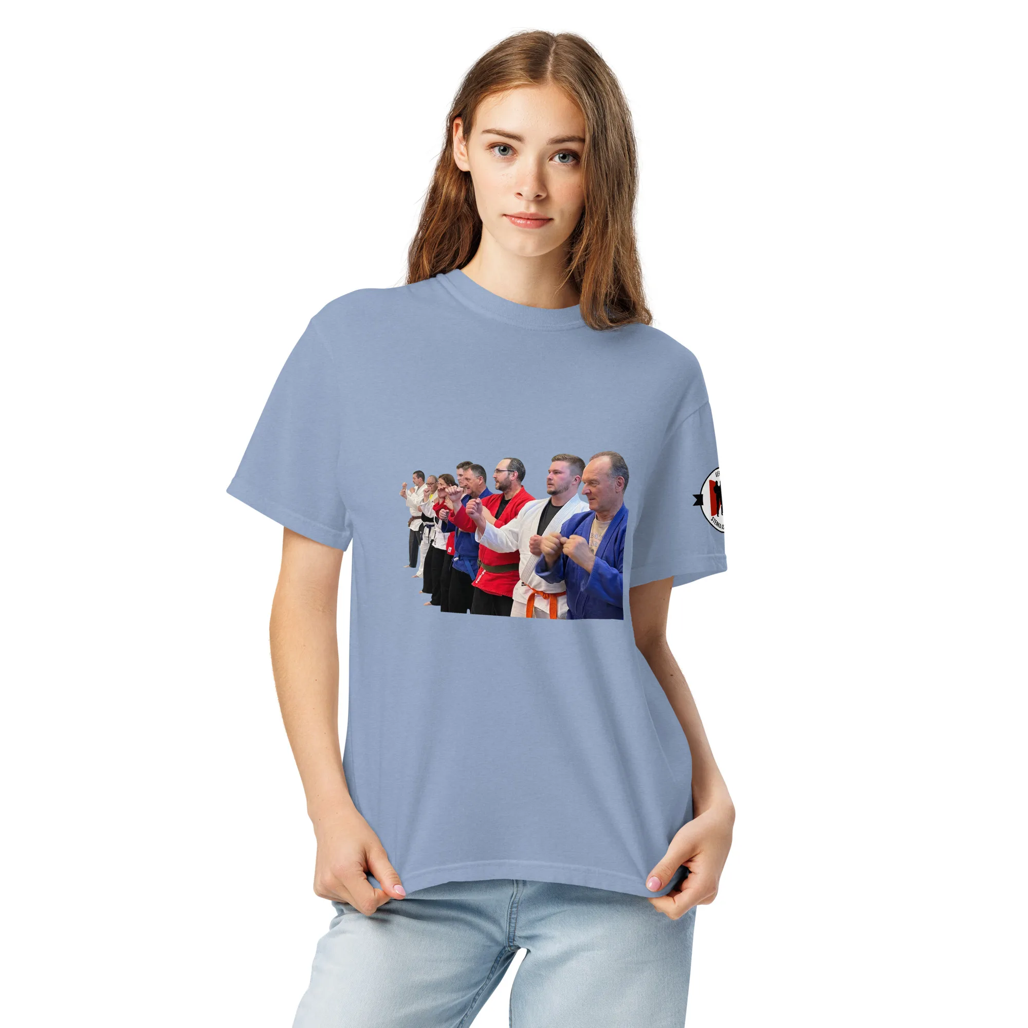 Schweres textilgefärbtes Unisex-T-Shirt – Bild 8