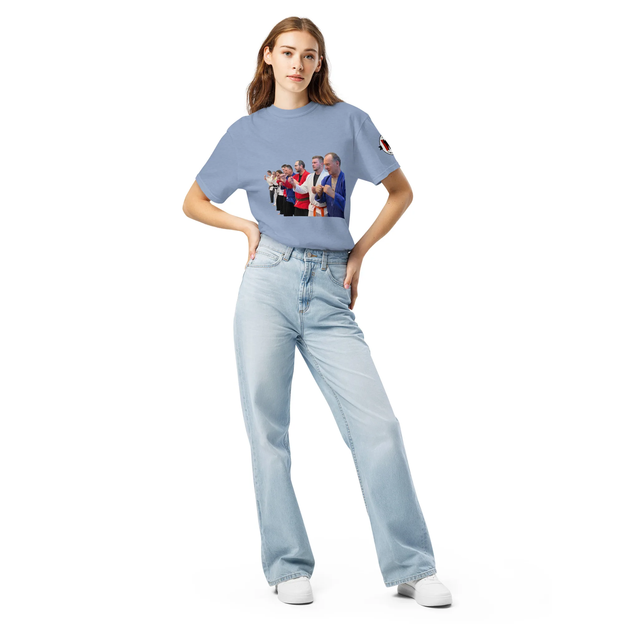 Schweres textilgefärbtes Unisex-T-Shirt – Bild 5